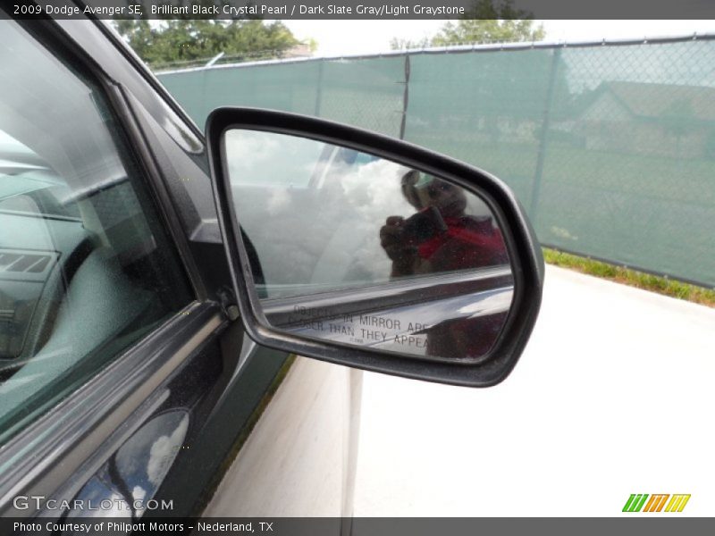 Brilliant Black Crystal Pearl / Dark Slate Gray/Light Graystone 2009 Dodge Avenger SE