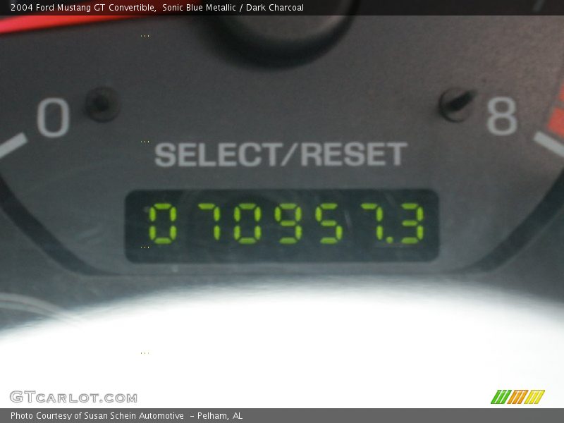 Sonic Blue Metallic / Dark Charcoal 2004 Ford Mustang GT Convertible