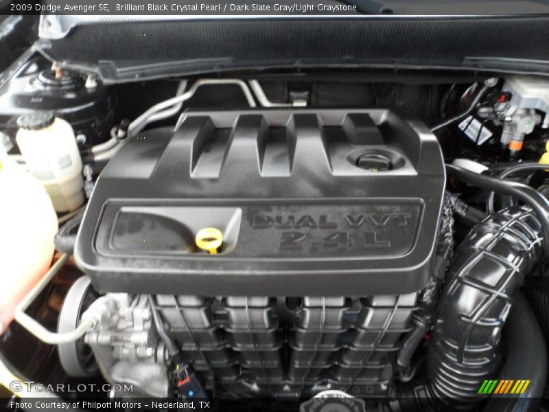 Brilliant Black Crystal Pearl / Dark Slate Gray/Light Graystone 2009 Dodge Avenger SE