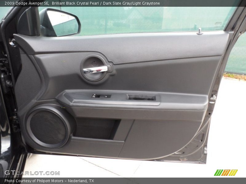 Brilliant Black Crystal Pearl / Dark Slate Gray/Light Graystone 2009 Dodge Avenger SE