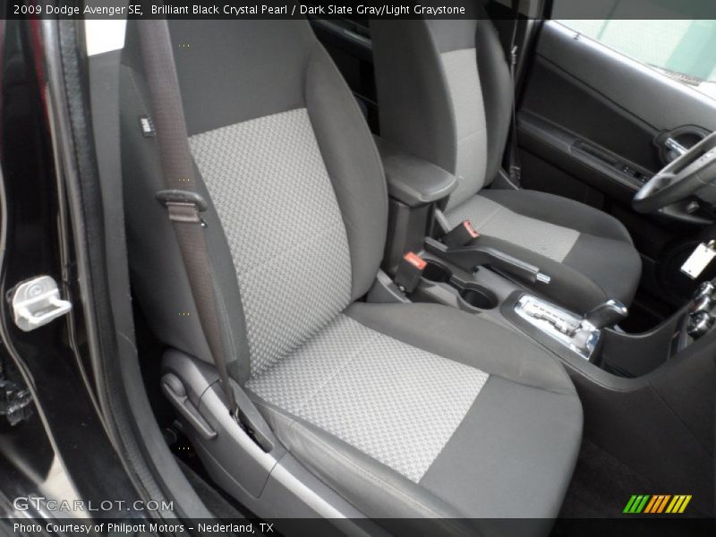 Brilliant Black Crystal Pearl / Dark Slate Gray/Light Graystone 2009 Dodge Avenger SE