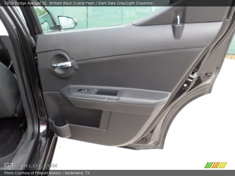 Brilliant Black Crystal Pearl / Dark Slate Gray/Light Graystone 2009 Dodge Avenger SE