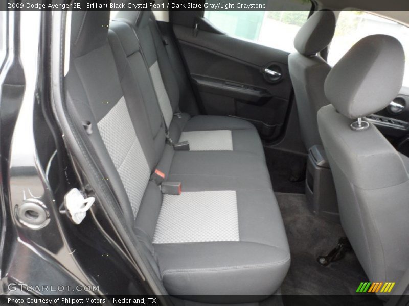 Brilliant Black Crystal Pearl / Dark Slate Gray/Light Graystone 2009 Dodge Avenger SE