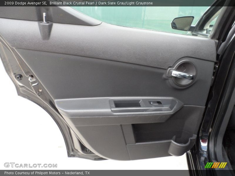 Brilliant Black Crystal Pearl / Dark Slate Gray/Light Graystone 2009 Dodge Avenger SE