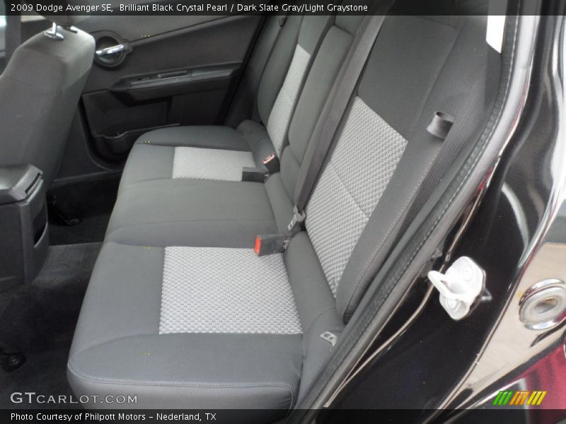 Brilliant Black Crystal Pearl / Dark Slate Gray/Light Graystone 2009 Dodge Avenger SE