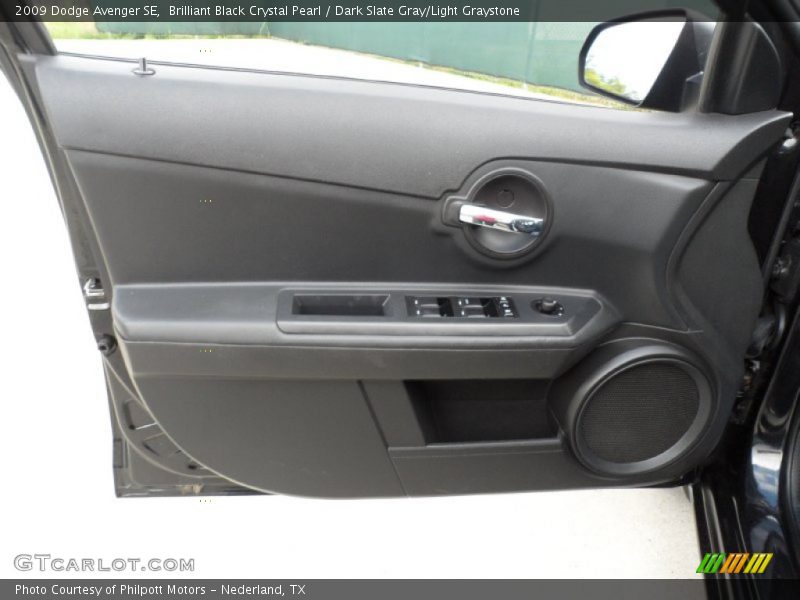 Brilliant Black Crystal Pearl / Dark Slate Gray/Light Graystone 2009 Dodge Avenger SE