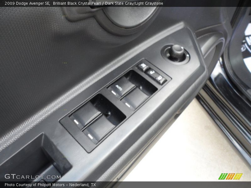 Brilliant Black Crystal Pearl / Dark Slate Gray/Light Graystone 2009 Dodge Avenger SE