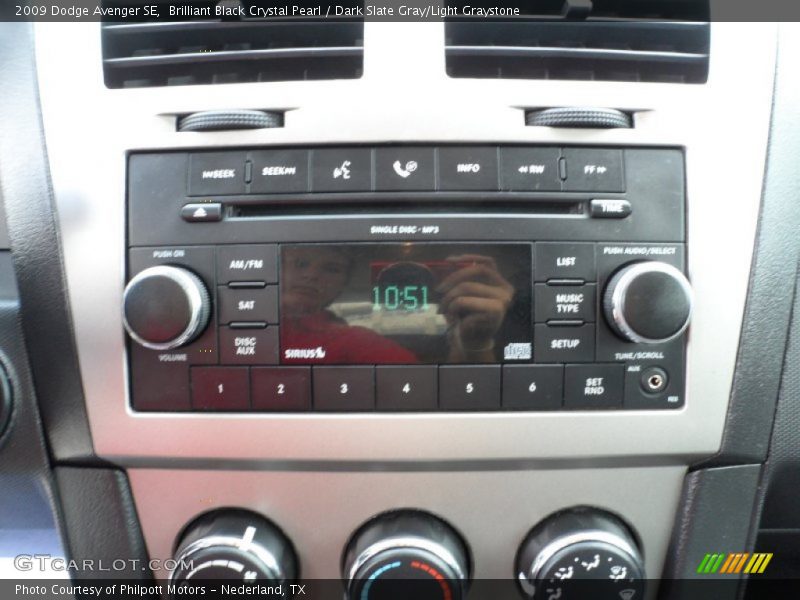 Brilliant Black Crystal Pearl / Dark Slate Gray/Light Graystone 2009 Dodge Avenger SE