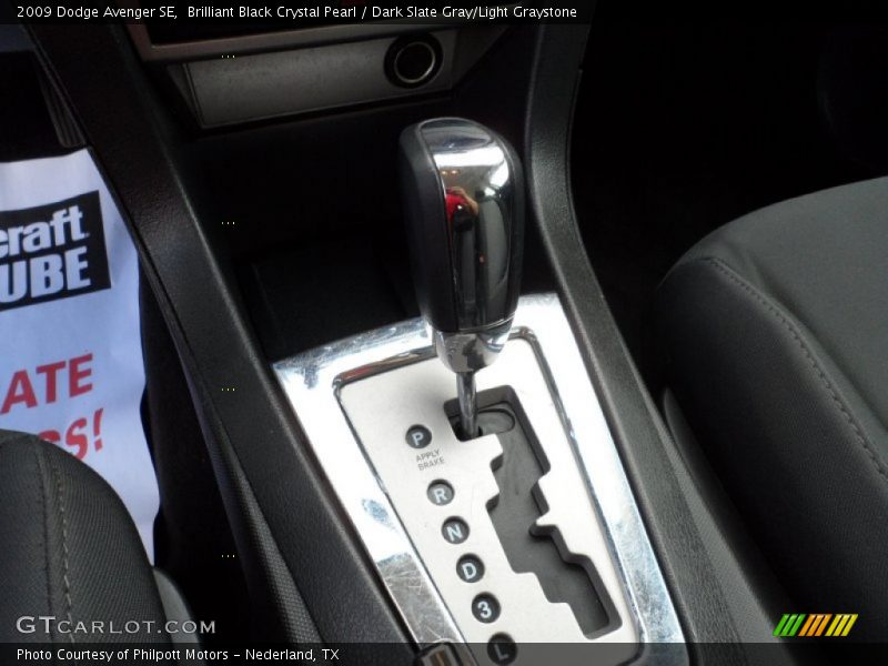 Brilliant Black Crystal Pearl / Dark Slate Gray/Light Graystone 2009 Dodge Avenger SE