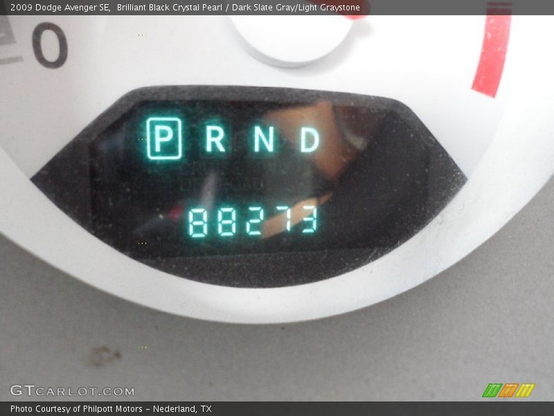 Brilliant Black Crystal Pearl / Dark Slate Gray/Light Graystone 2009 Dodge Avenger SE