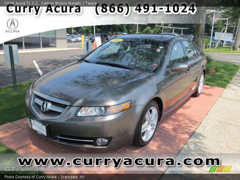 Carbon Bronze Metallic / Taupe 2008 Acura TL 3.2