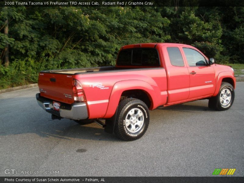 Radiant Red / Graphite Gray 2008 Toyota Tacoma V6 PreRunner TRD Access Cab