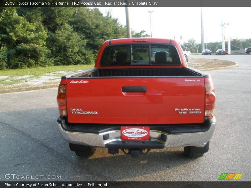 Radiant Red / Graphite Gray 2008 Toyota Tacoma V6 PreRunner TRD Access Cab