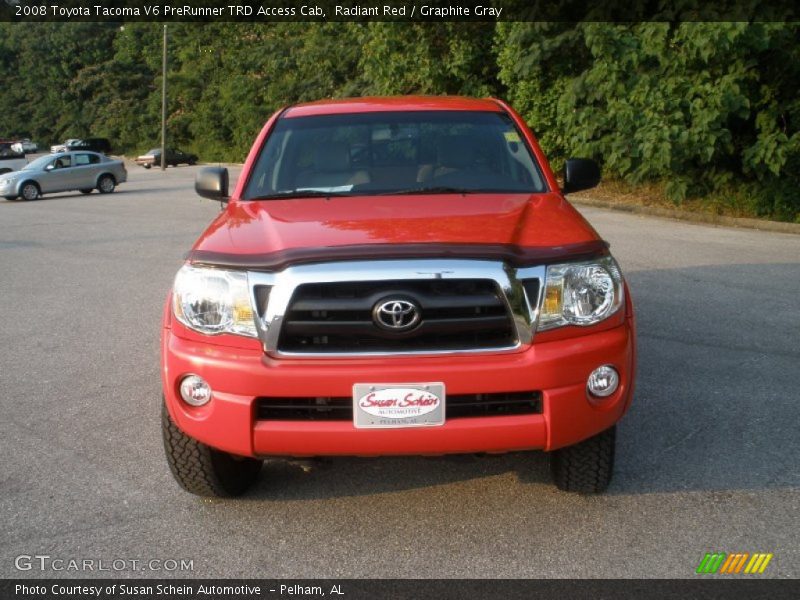 Radiant Red / Graphite Gray 2008 Toyota Tacoma V6 PreRunner TRD Access Cab