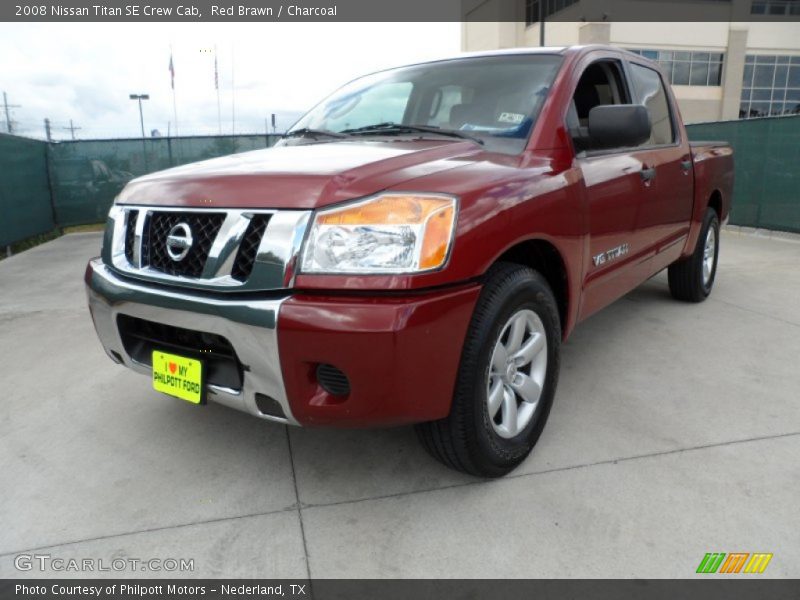 Red Brawn / Charcoal 2008 Nissan Titan SE Crew Cab