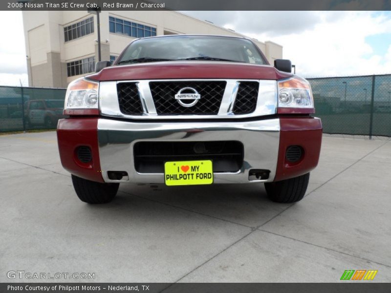 Red Brawn / Charcoal 2008 Nissan Titan SE Crew Cab