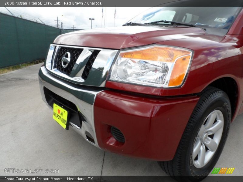Red Brawn / Charcoal 2008 Nissan Titan SE Crew Cab