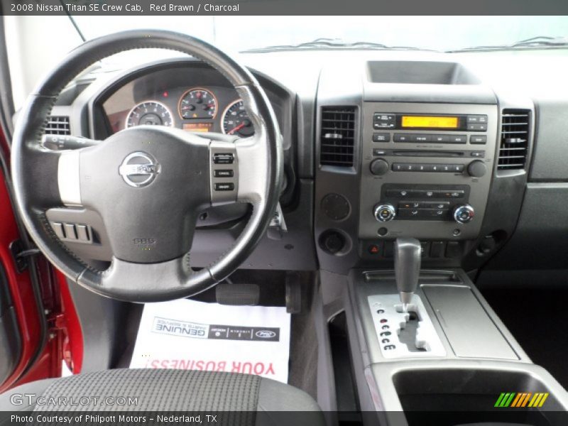 Red Brawn / Charcoal 2008 Nissan Titan SE Crew Cab