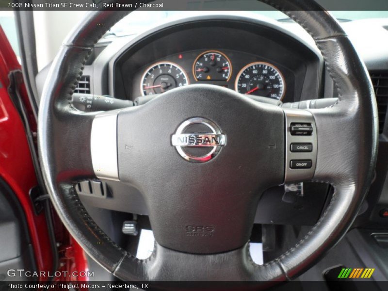 Red Brawn / Charcoal 2008 Nissan Titan SE Crew Cab
