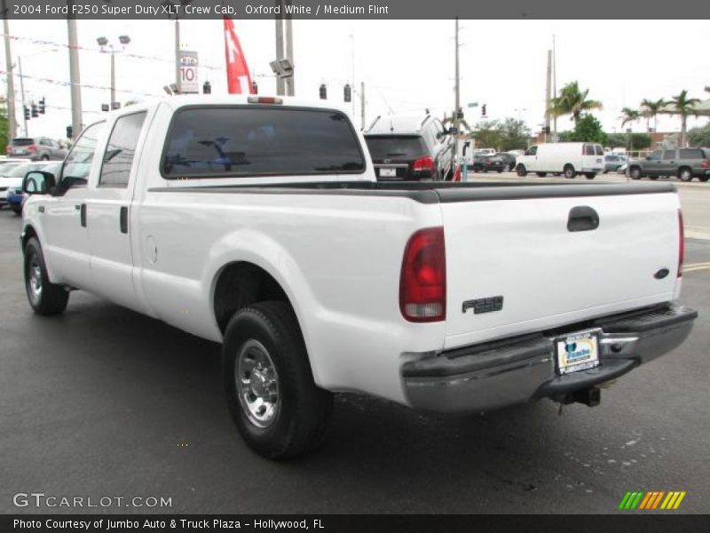 Oxford White / Medium Flint 2004 Ford F250 Super Duty XLT Crew Cab