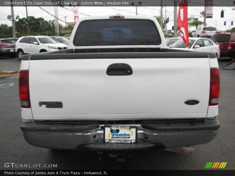 Oxford White / Medium Flint 2004 Ford F250 Super Duty XLT Crew Cab