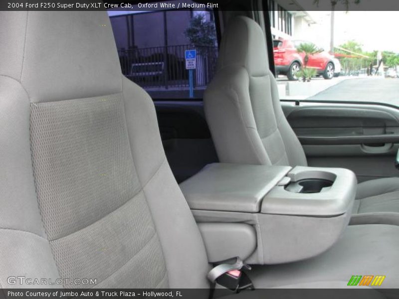 Oxford White / Medium Flint 2004 Ford F250 Super Duty XLT Crew Cab