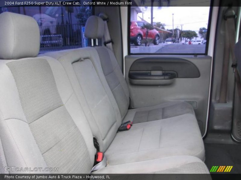 Oxford White / Medium Flint 2004 Ford F250 Super Duty XLT Crew Cab