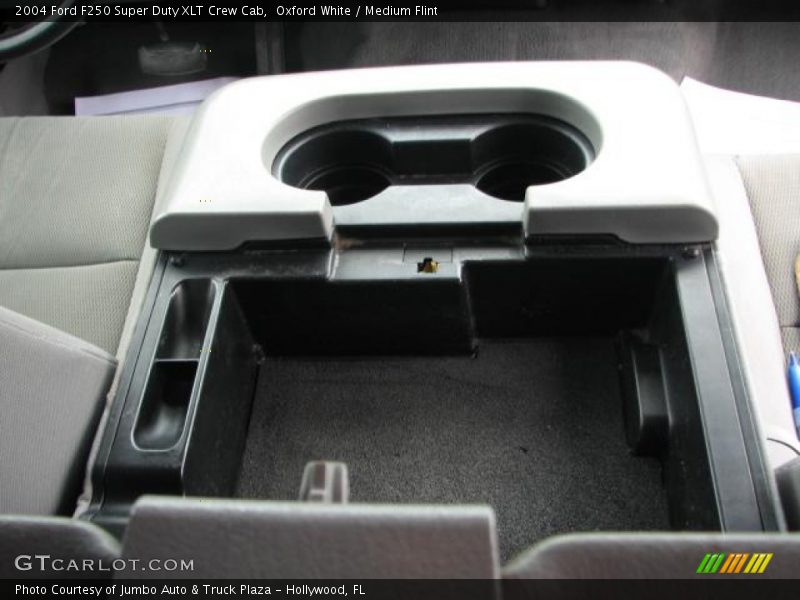 Oxford White / Medium Flint 2004 Ford F250 Super Duty XLT Crew Cab