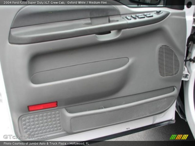 Oxford White / Medium Flint 2004 Ford F250 Super Duty XLT Crew Cab