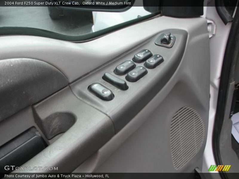 Oxford White / Medium Flint 2004 Ford F250 Super Duty XLT Crew Cab