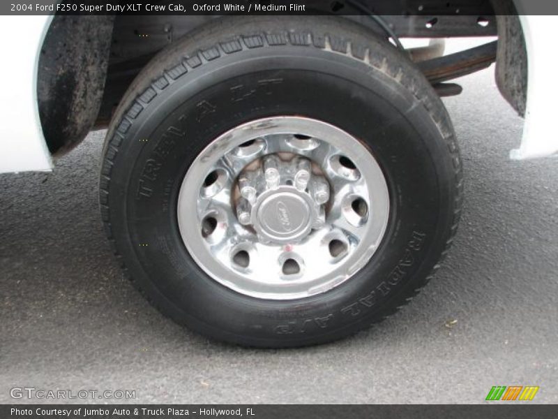 Oxford White / Medium Flint 2004 Ford F250 Super Duty XLT Crew Cab