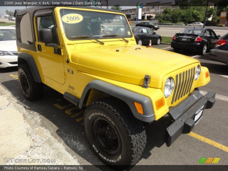 Solar Yellow / Dark Slate Gray 2006 Jeep Wrangler X 4x4