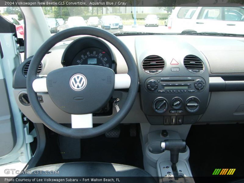 Aquarius Blue / Gray 2004 Volkswagen New Beetle GLS Convertible