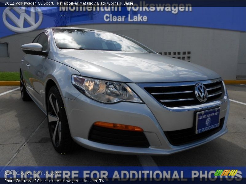 Reflex Silver Metallic / Black/Cornsilk Beige 2012 Volkswagen CC Sport