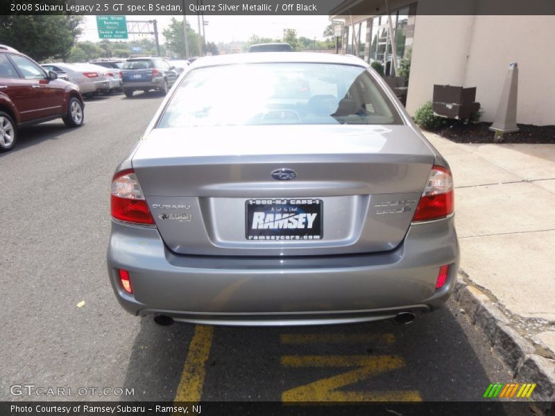 Quartz Silver Metallic / Off Black 2008 Subaru Legacy 2.5 GT spec.B Sedan