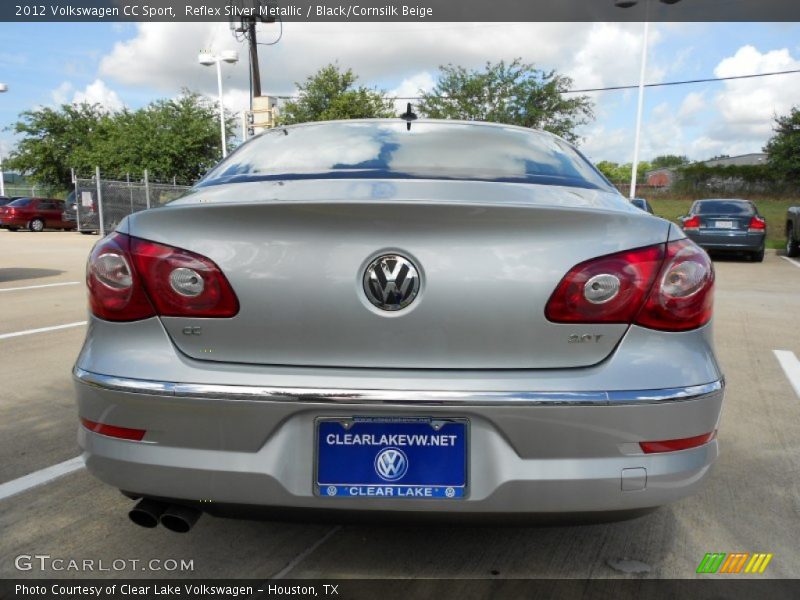 Reflex Silver Metallic / Black/Cornsilk Beige 2012 Volkswagen CC Sport