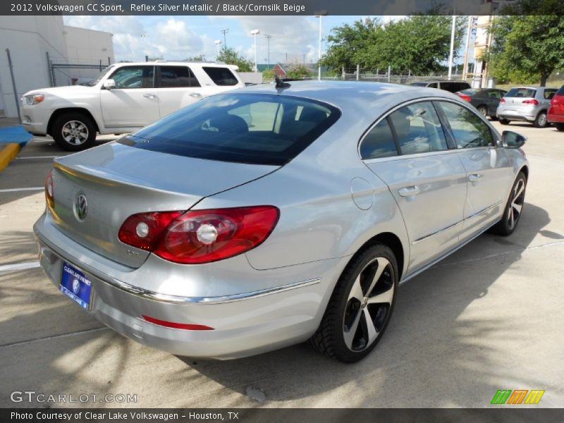 Reflex Silver Metallic / Black/Cornsilk Beige 2012 Volkswagen CC Sport