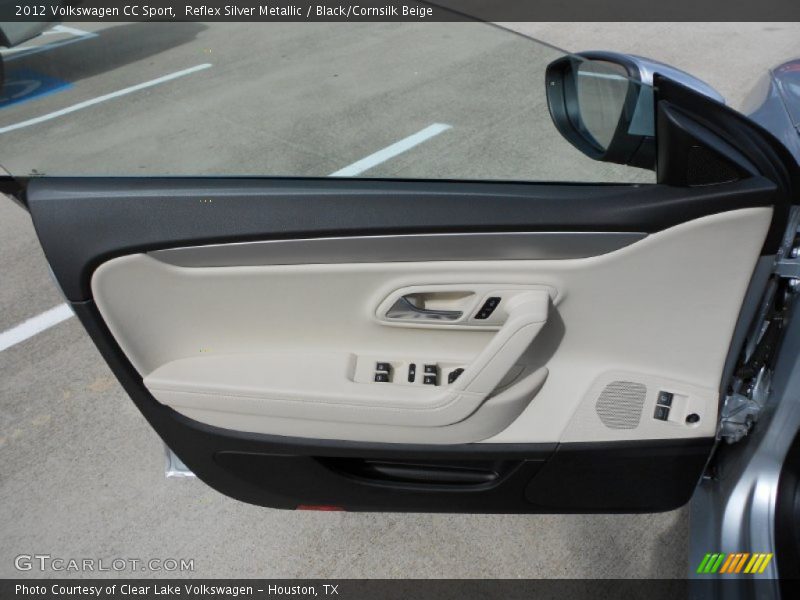 Reflex Silver Metallic / Black/Cornsilk Beige 2012 Volkswagen CC Sport