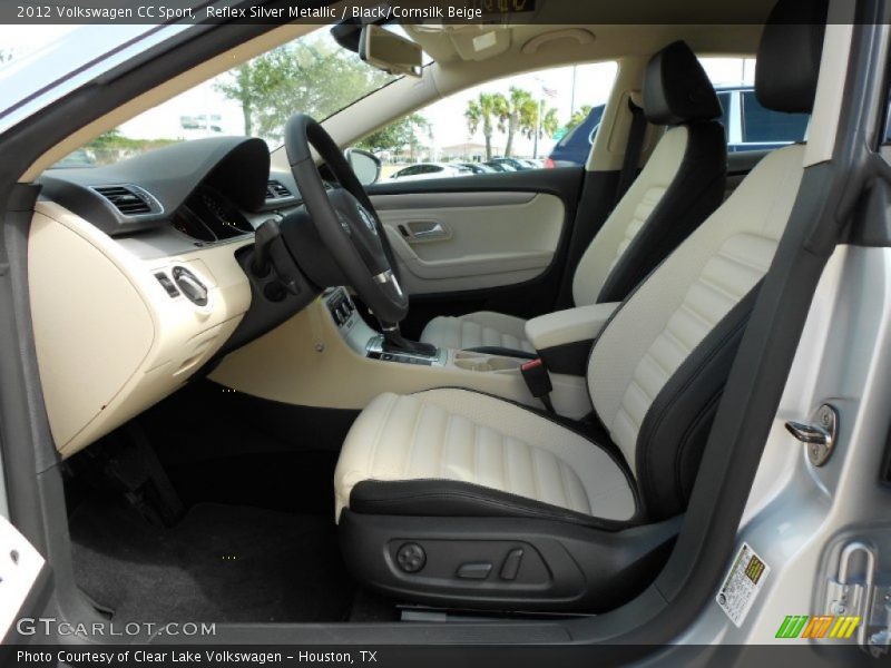 Reflex Silver Metallic / Black/Cornsilk Beige 2012 Volkswagen CC Sport
