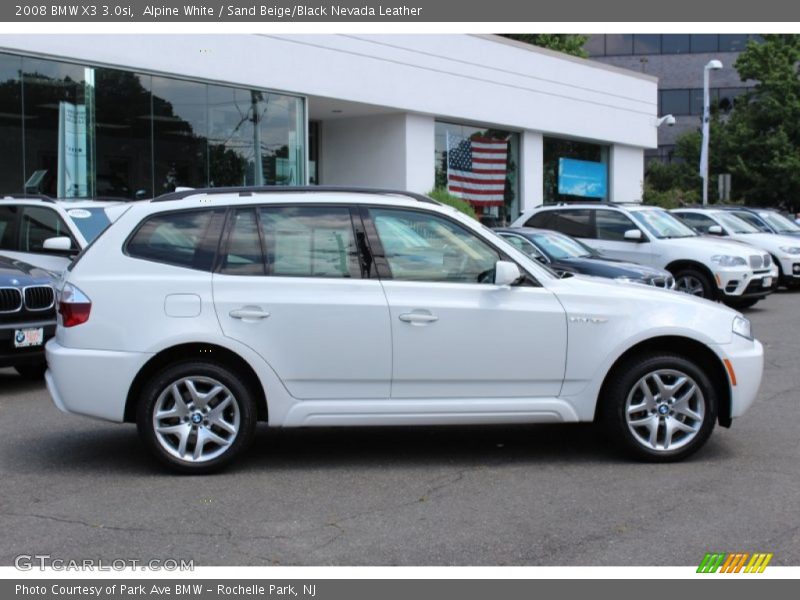 Alpine White / Sand Beige/Black Nevada Leather 2008 BMW X3 3.0si