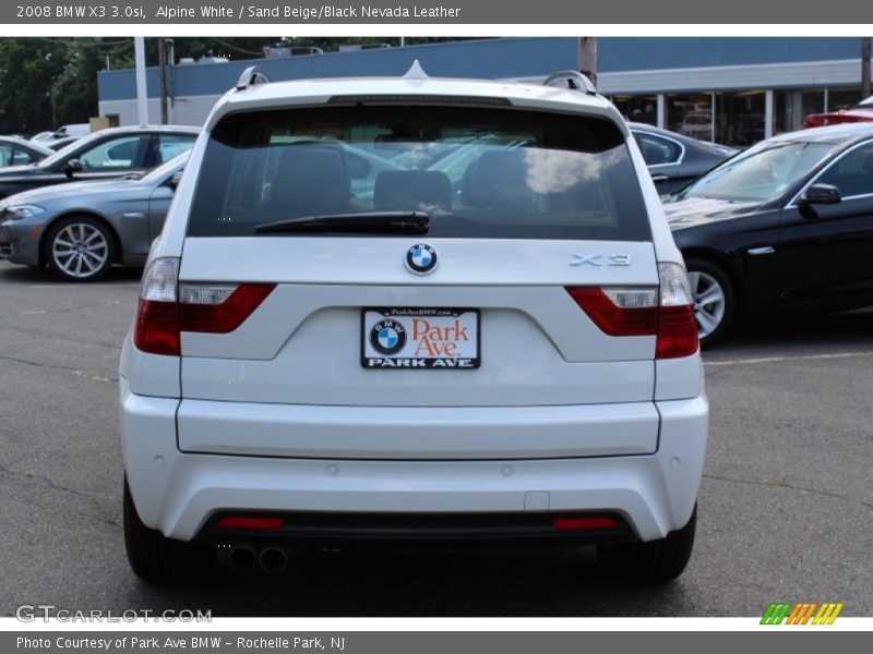 Alpine White / Sand Beige/Black Nevada Leather 2008 BMW X3 3.0si