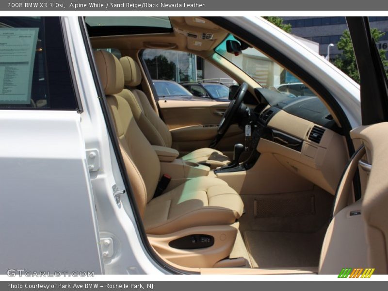 Alpine White / Sand Beige/Black Nevada Leather 2008 BMW X3 3.0si