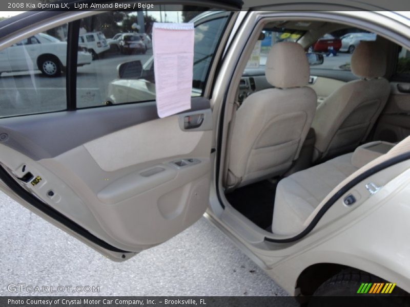Light Almond Beige / Beige 2008 Kia Optima LX