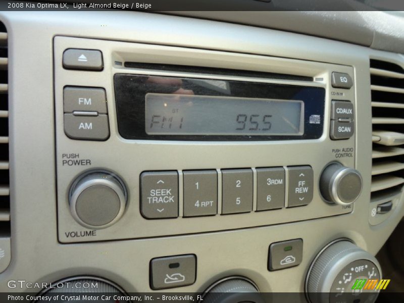 Light Almond Beige / Beige 2008 Kia Optima LX