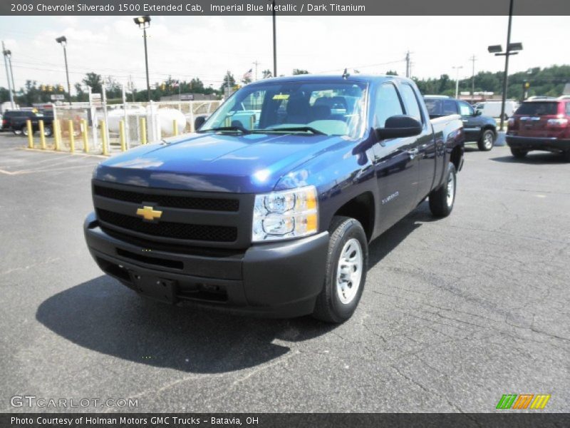 Imperial Blue Metallic / Dark Titanium 2009 Chevrolet Silverado 1500 Extended Cab