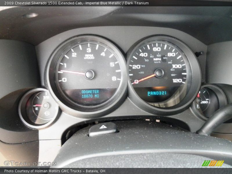 Imperial Blue Metallic / Dark Titanium 2009 Chevrolet Silverado 1500 Extended Cab