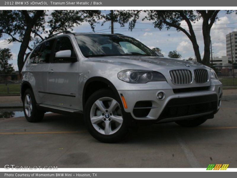 Titanium Silver Metallic / Black 2012 BMW X5 xDrive50i