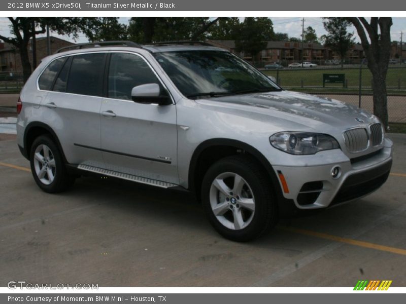 Titanium Silver Metallic / Black 2012 BMW X5 xDrive50i