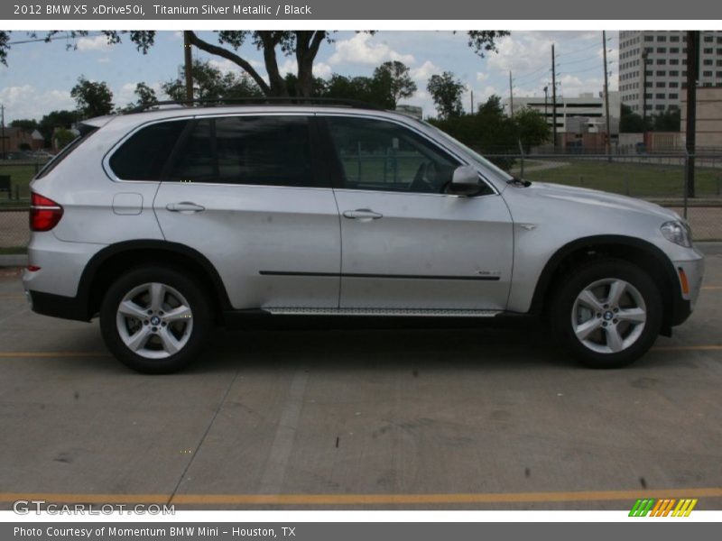 Titanium Silver Metallic / Black 2012 BMW X5 xDrive50i