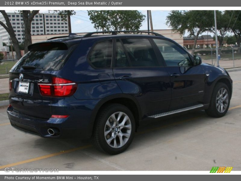 Deep Sea Blue Metallic / Oyster 2012 BMW X5 xDrive35i Premium
